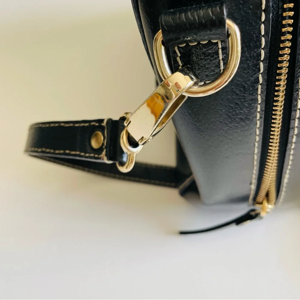 Kate Spade 100% cow leather Wellesley Alessa black small satchel